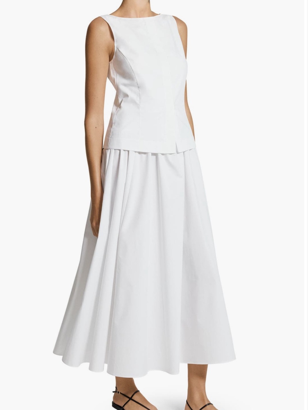 Theory Sleeveless Boatneck Midi Dress